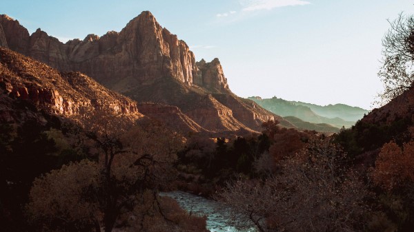 Mountains River Aerial View Picture wallpaper