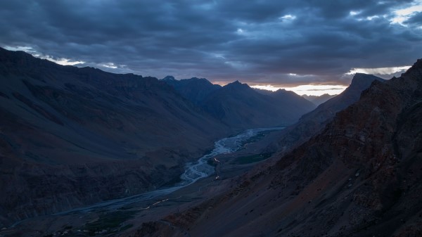 Mountains River Valley Wallpaper