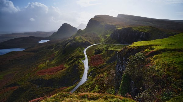 Mountains Road Aerial View Image Wallpaper
