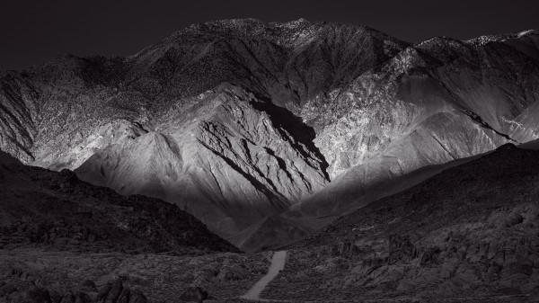 Mountains Road Bw Wallpaper