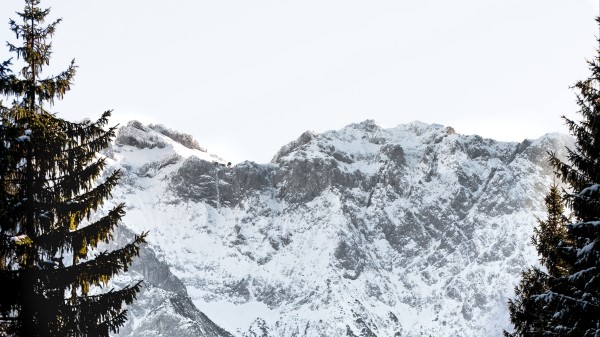 Mountains Rocks Snow Pc Wallpaper