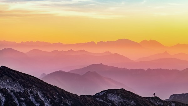 Mountains Silhouette Travel Wallpaper