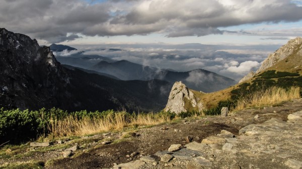 Mountains Sky Landscape Rocks Wallpaper