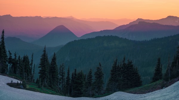 Mountains Sky Top View Wallpaper