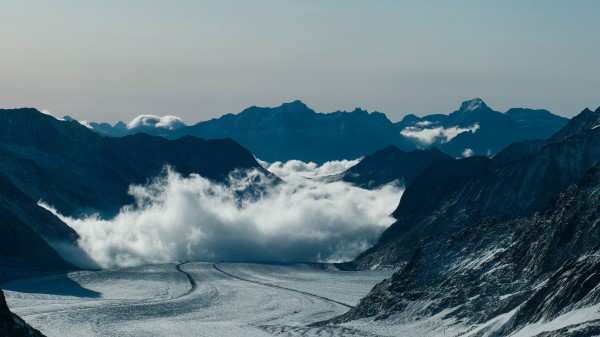 Mountains Snow Clouds Img Wallpaper