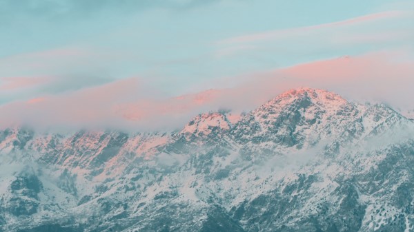 Mountains Snow Clouds Pc Wallpaper
