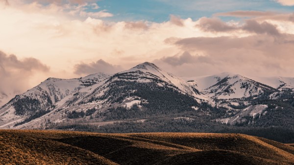 Mountains Snow Clouds Picture Wallpaper
