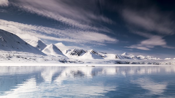 Mountains Snow Lake Wallpaper