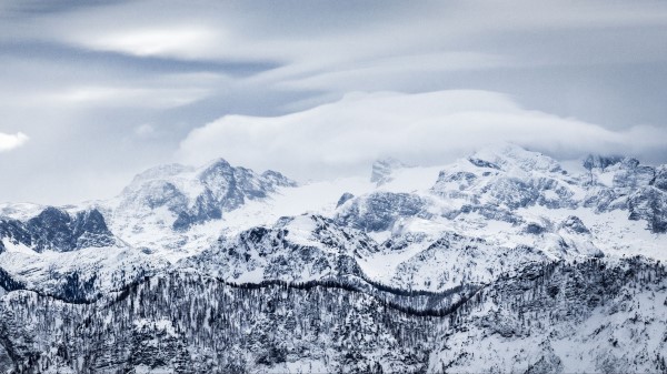 Mountains Snow Winter Peaks Wallpaper
