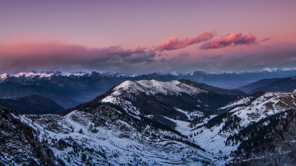 Mountains Starry Sky Night Wallpaper