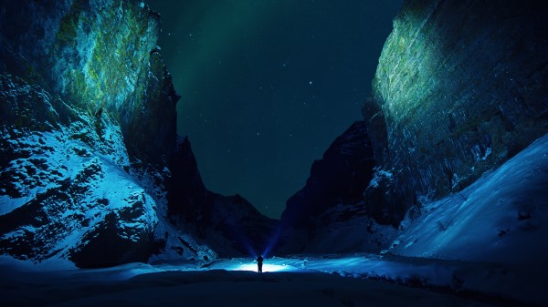 Mountains Starry Sky Snow Ice Floes Night Wallpaper