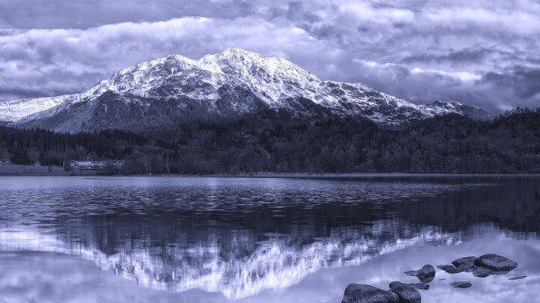 Mountains Stones Sea Wallpaper