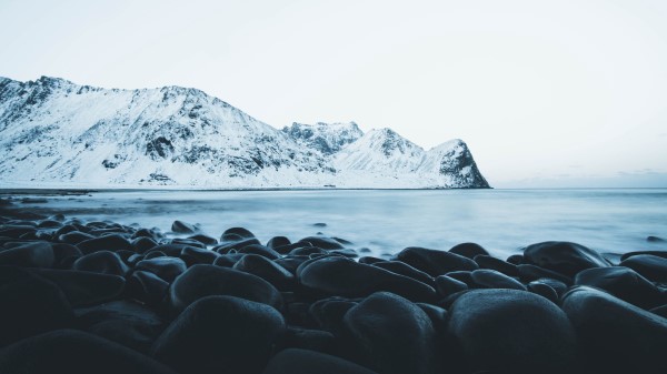 Mountains Stones Snow Wallpaper