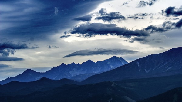 Mountains Summit Clouds Image Wallpaper