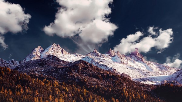 Mountains Summit Clouds Picture Wallpaper