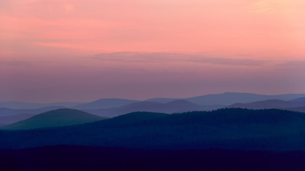 Mountains Sunset Fog Image Wallpaper