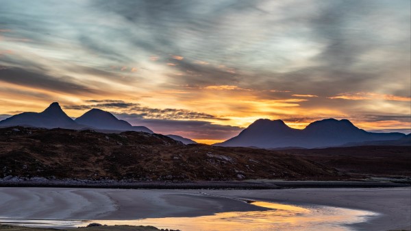 Mountains Sunset Lake Picture Wallpaper