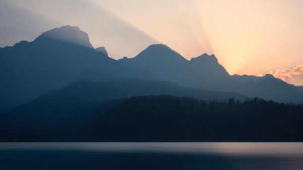 Mountains Sunset Lake Wallpaper