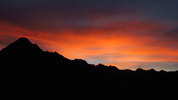 Mountains Sunset Skyline Sky Image Wallpaper