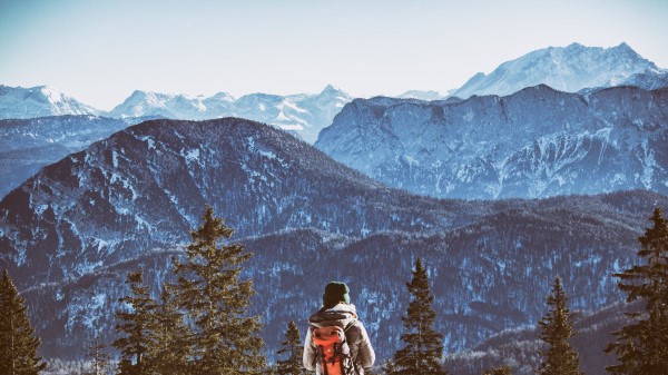 Mountains Tourist Backpack Freedom Wallpaper