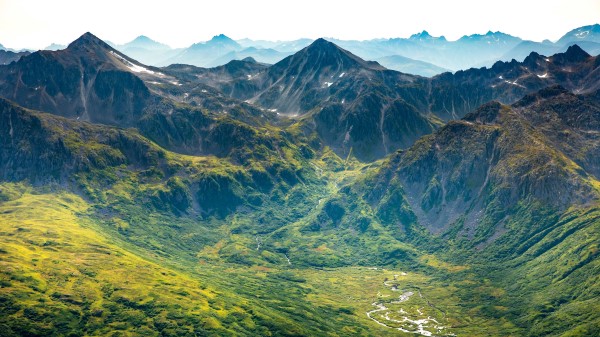 Mountains Valley Grass Wallpaper
