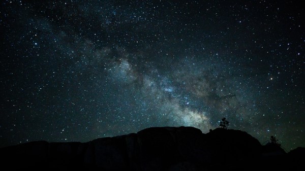 Nebula Stars Hill Wallpaper