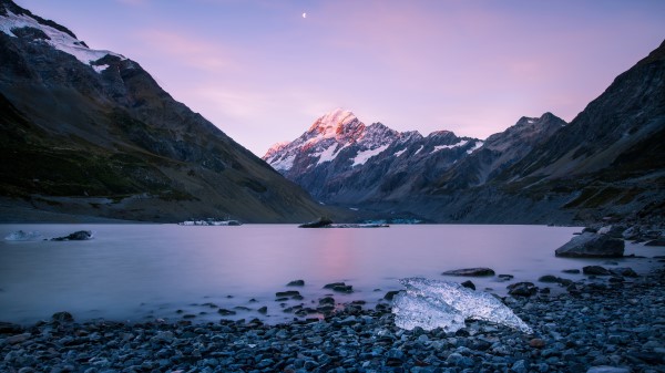 New Zealand Mountains Landscape Sky Ocean Or Wallpaper