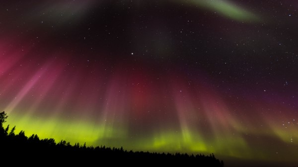 Northern Lights Aurora Starry Sky Wallpaper