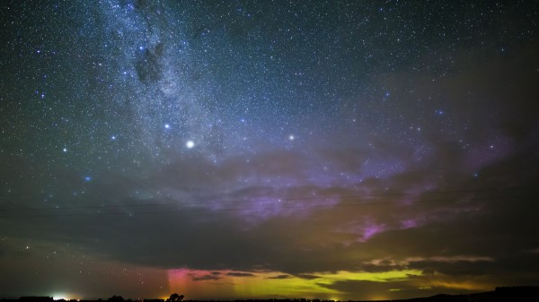Northern Lights Space Starry Sky Wallpaper