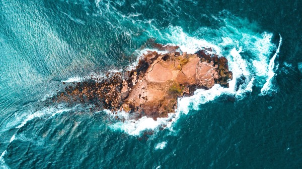 Ocean Stones Surf Top View Wallpaper