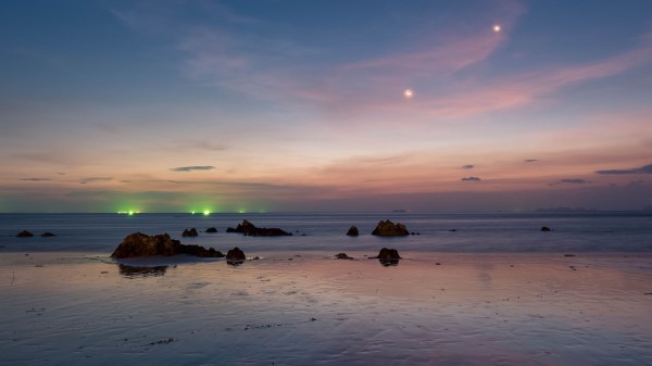 Ocean Sunset Coast wallpaper