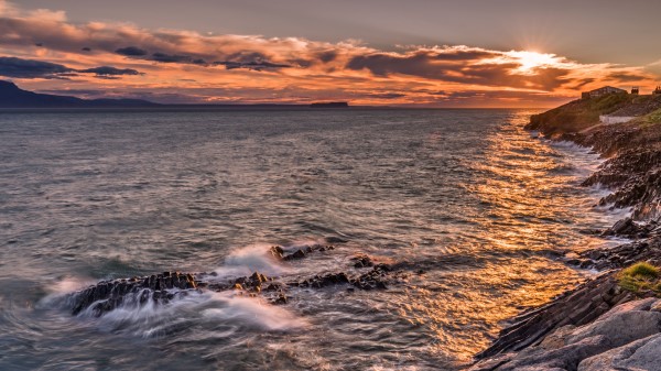 Ocean Surf Sunset Wallpaper