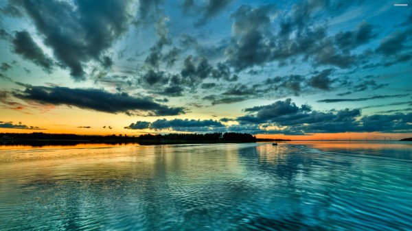 Perfect Blue Sunset Wallpaper