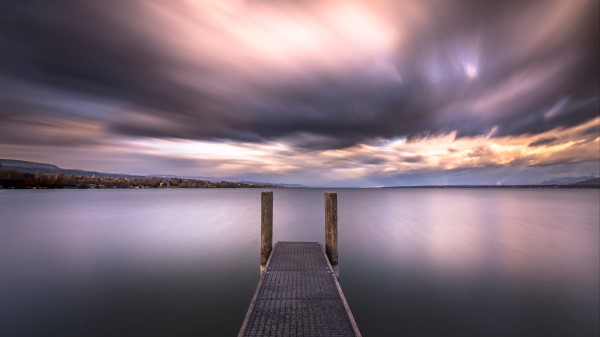 Pier Horizon Sunset Wallpaper