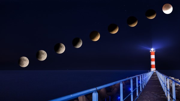 Pier Lighthouse Moon Wallpaper