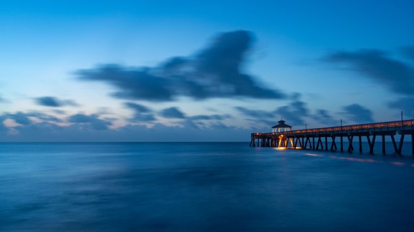 Pier Sea Dusk Wallpaper