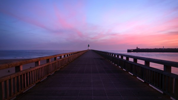 Pier Sea Lighthouse Wallpaper
