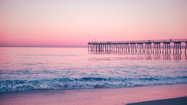 Pier Sea Surf Wallpaper