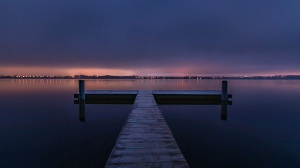 Pier Sunset Horizon Image Wallpaper