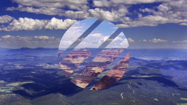 Polyscapes Nature Mountains Circle Relief Wallpaper