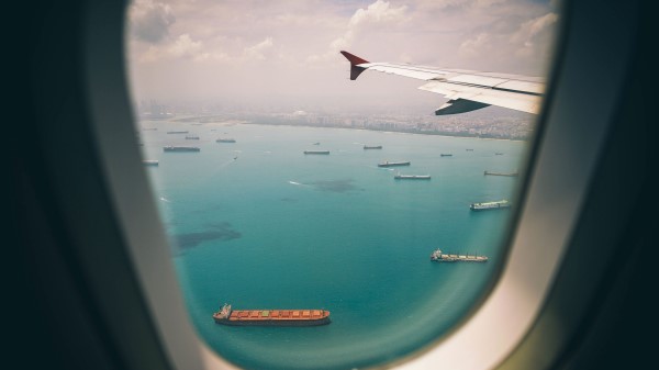Porthole Airplane Top View Wallpaper