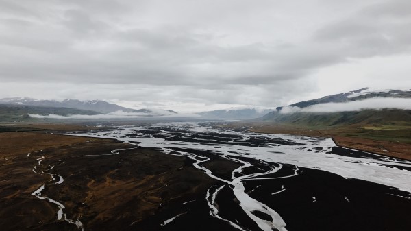 River Aerial View Landscape Wallpaper