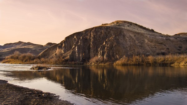 River Coast Hill Wallpaper