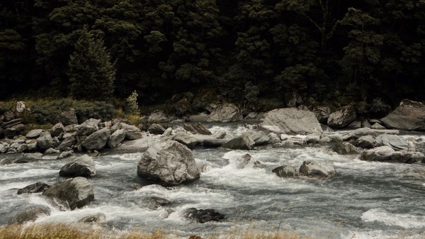 River Current Stones Wallpaper