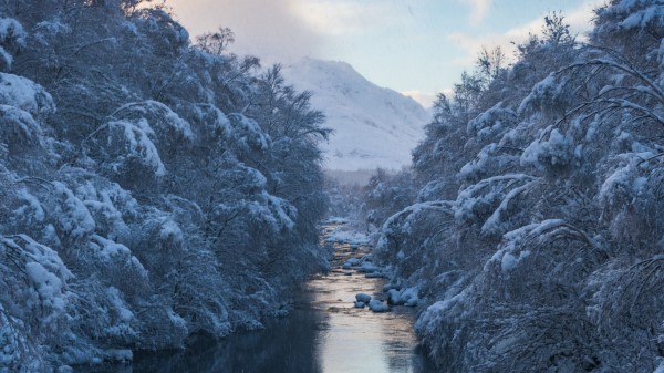 River Snow Current Wallpaper