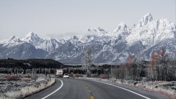 Road Asphalt Mountains Image Wallpaper