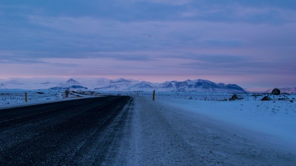 Road Asphalt Snow Image Wallpaper
