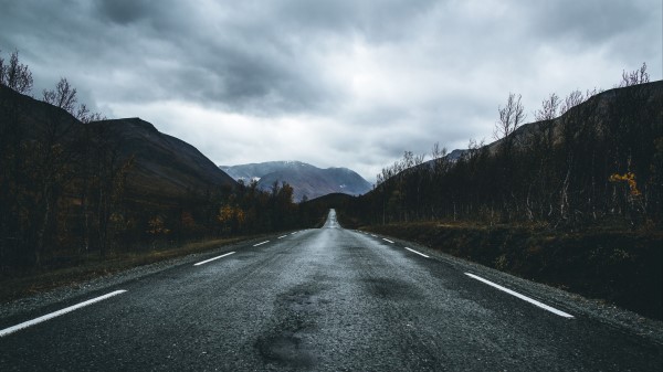 Road Asphalt Wet Wallpaper