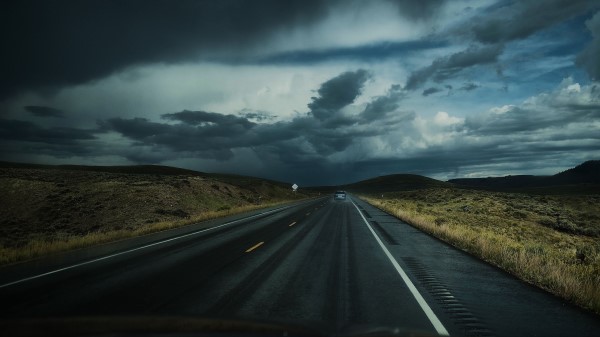 Road Clouds Auto Traffic Wallpaper
