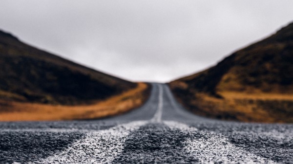 Road Distance Marking Wallpaper